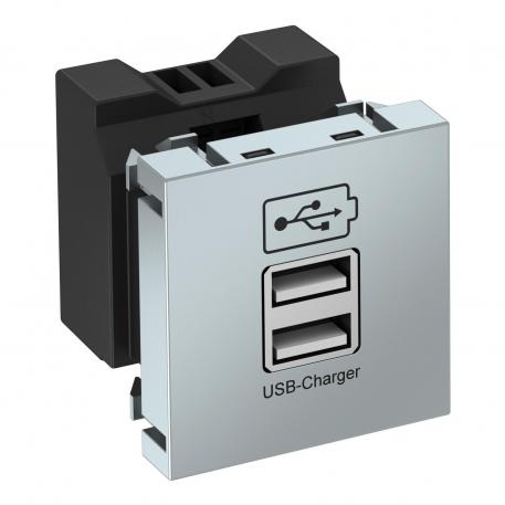 USB-ladeapparat Aluminium-lakeret